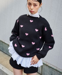 Narcissus | ハートニットトップス/フェミニン(ニット/セーター)