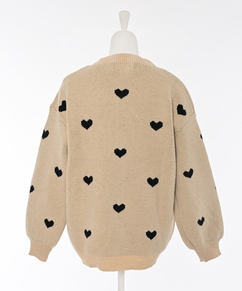 Narcissus（ナルシス）の「ハートニットトップス/フェミニン（ニット/セーター・レディース・ベージュ/ブラック・FREE）」の8枚目の写真