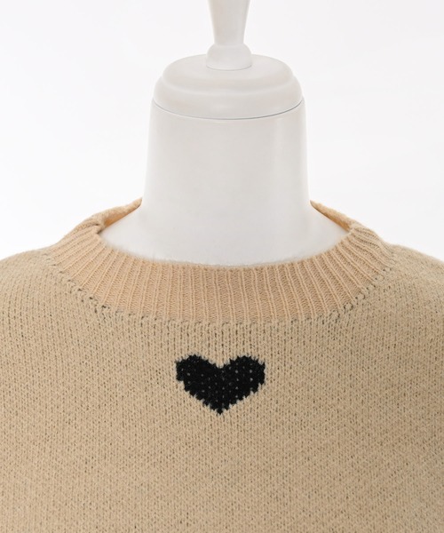 Narcissus（ナルシス）の「ハートニットトップス/フェミニン（ニット/セーター・レディース・ベージュ/ブラック・FREE）」の9枚目の写真