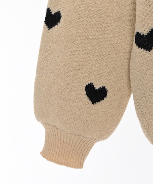 Narcissus（ナルシス）の「ハートニットトップス/フェミニン（ニット/セーター・レディース・ベージュ/ブラック・FREE）」の10枚目の写真