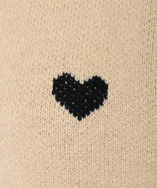 Narcissus（ナルシス）の「ハートニットトップス/フェミニン（ニット/セーター・レディース・ベージュ/ブラック・FREE）」の11枚目の写真