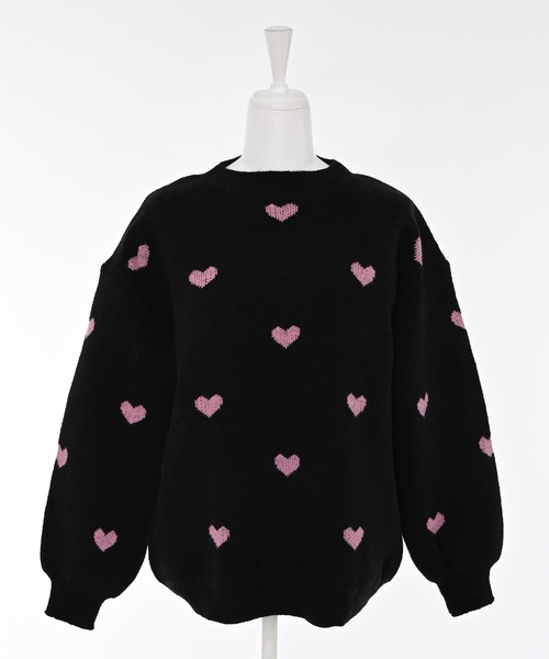 Narcissus（ナルシス）の「ハートニットトップス/フェミニン（ニット/セーター・レディース・ベージュ/ブラック・FREE）」の12枚目の写真