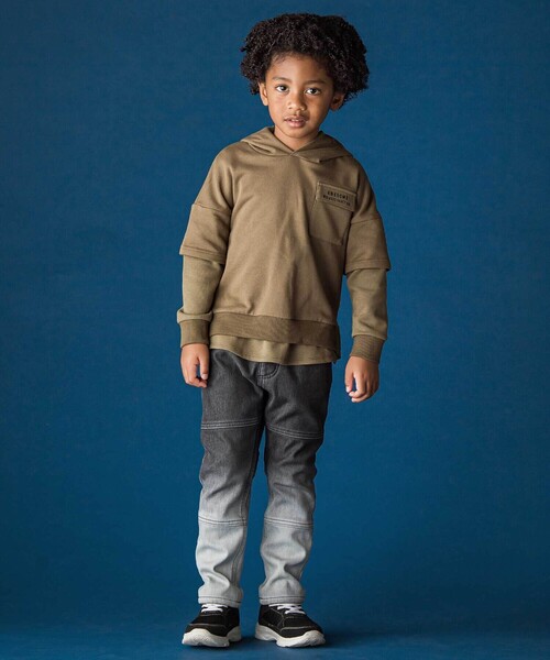 WASK（ワスク）の「グラデーションボンディングデニムパンツ（その他パンツ・キッズ・グレー・160cm/150cm/140cm/130cm）」の3枚目の写真