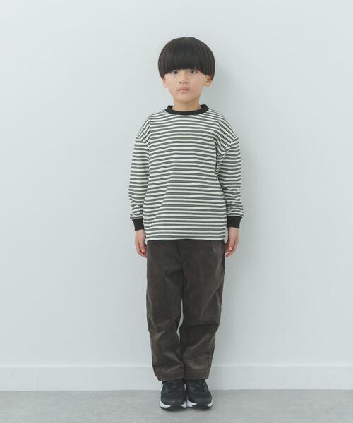 URBAN RESEARCH DOORS（アーバンリサーチドアーズ）の「『WEB/一部店舗限定サイズ』起毛ボーダープルオーバー(KIDS)（Tシャツ/カットソー・キッズ・グレー系その他/ホワイト系その他・105/150/120/135）」の6枚目の写真