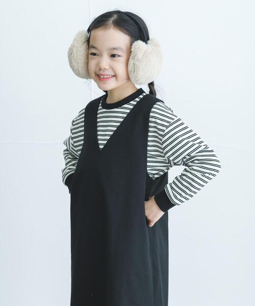 URBAN RESEARCH DOORS（アーバンリサーチドアーズ）の「『WEB/一部店舗限定サイズ』起毛ボーダープルオーバー(KIDS)（Tシャツ/カットソー・キッズ・グレー系その他/ホワイト系その他・105/150/120/135）」の9枚目の写真