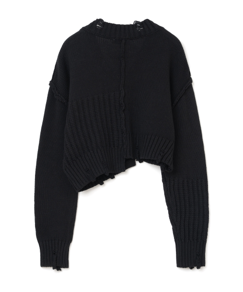 MILLO WOMEN（ミロウーマン）の「ミックスドクロップルーズカーディガン[ブラック]（カーディガン/ボレロ・レディース・その他・ONE SIZE）」の2枚目の写真