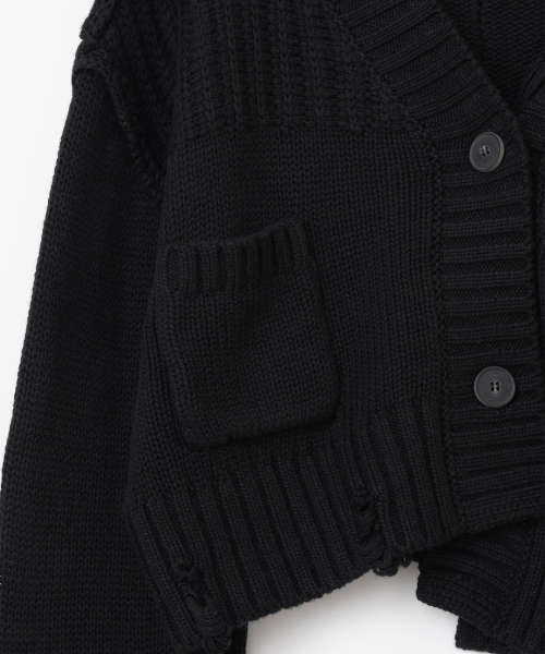 MILLO WOMEN（ミロウーマン）の「ミックスドクロップルーズカーディガン[ブラック]（カーディガン/ボレロ・レディース・その他・ONE SIZE）」の5枚目の写真