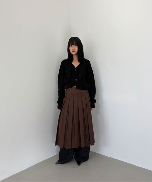 MILLO WOMEN（ミロウーマン）の「ミックスドクロップルーズカーディガン[ブラック]（カーディガン/ボレロ・レディース・その他・ONE SIZE）」の8枚目の写真