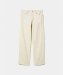 corduroy slim straight pants ecru