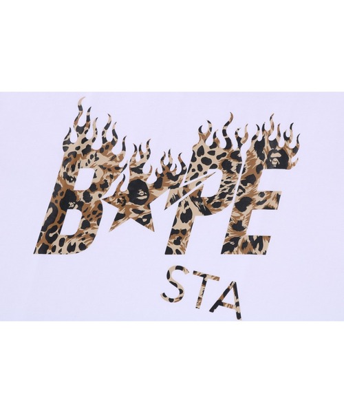 WILD LEOPARD PATTERN BAPE STA LOGO RELAXED FIT TEE（Tシャツ