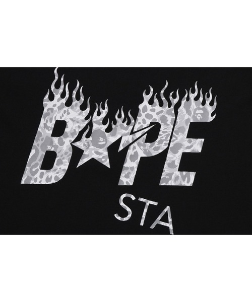 WILD LEOPARD PATTERN BAPE STA LOGO RELAXED FIT TEE（Tシャツ