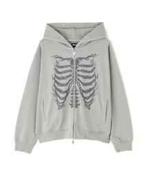 SUPPLIER(�T�v���C���[)��SUPPLIER/�T�v���C���[/Fire Skaleton RhineStone Zip Hoodie(�p�[�J�[)