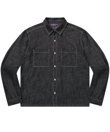 LAUGHER（ラファー）の「[Summer] [Nonfade] Two pocket denim work shirt long sleeve - Black（シャツ/ブラウス）」