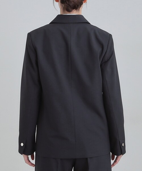 SHOO・LA・RUE（シューラルー）の「【セットアップ可/S-LL/洗濯機可】サッと軽やかに羽織りやすい Wブレストジャケット（テーラードジャケット・レディース・ライトグレー/ネイビー・01/04/03/02）」の14枚目の写真