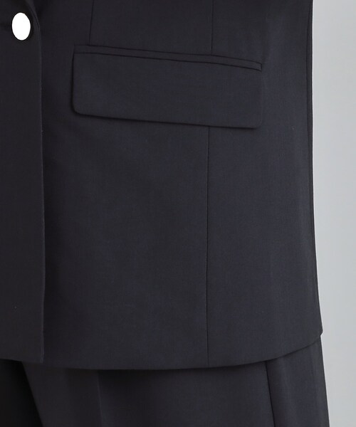 SHOO・LA・RUE（シューラルー）の「【セットアップ可/S-LL/洗濯機可】サッと軽やかに羽織りやすい Wブレストジャケット（テーラードジャケット・レディース・ライトグレー/ネイビー・01/04/03/02）」の6枚目の写真