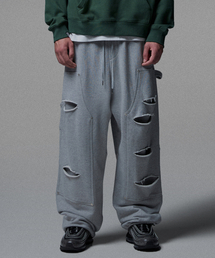 NOT4NERD（ノットフォーナード）の「Destoryed Double Knee Carpenter Sweat Pants - Grey（スウェットパンツ）」