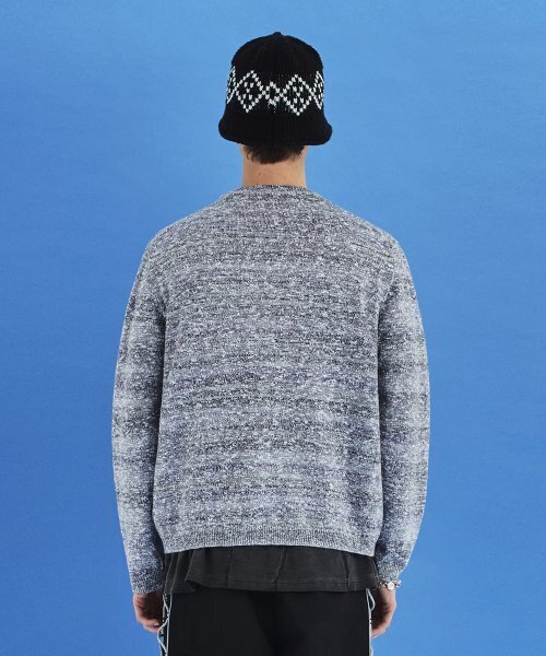 UNALLOYED(アナロイド)の「フラワーグラデーションストライプニット / グレー(ニット/セーター・メンズ・その他・LARGE/MEDIUM)」の3枚目の写真