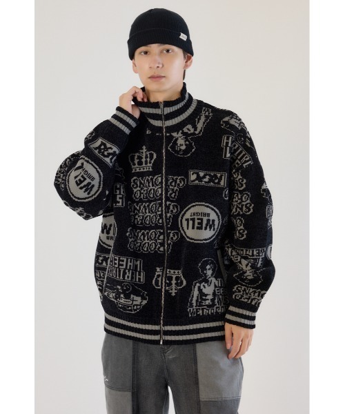 RODEO CROWNS WIDE BOWL(ロデオクラウンズワイドボウル)の「グラフィティーニットスタジャン(スタジャン・メンズ・ブラック/レッド/ブルー・LARGE/MEDIUM)」の10枚目の写真