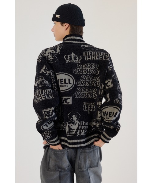 RODEO CROWNS WIDE BOWL(ロデオクラウンズワイドボウル)の「グラフィティーニットスタジャン(スタジャン・メンズ・ブラック/レッド/ブルー・LARGE/MEDIUM)」の13枚目の写真