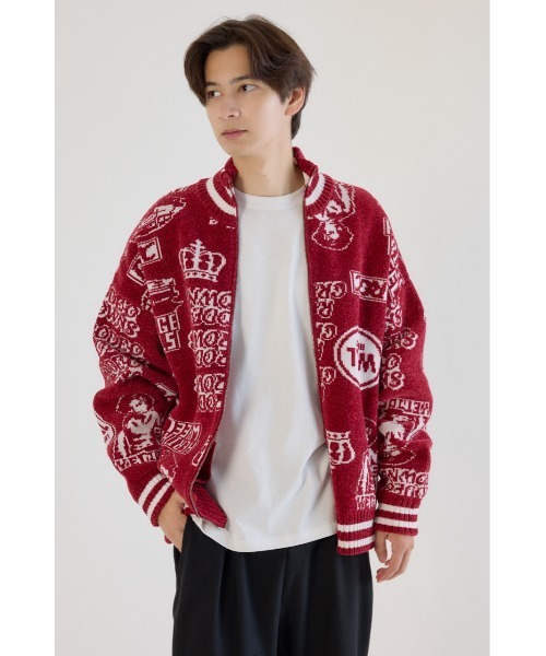 RODEO CROWNS WIDE BOWL(ロデオクラウンズワイドボウル)の「グラフィティーニットスタジャン(スタジャン・メンズ・ブラック/レッド/ブルー・LARGE/MEDIUM)」の4枚目の写真