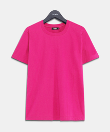 TOPBOY（トップボーイ）の「ベーシックスタンダードフィット駒糸20番手半袖Tシャツホットピンク（Tシャツ/カットソー）」