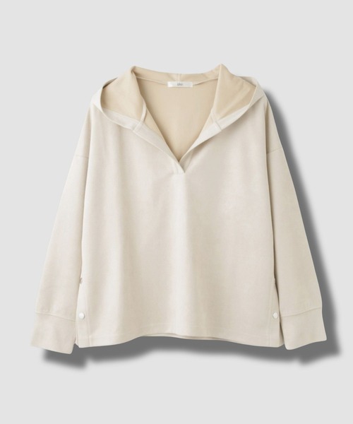 Mac-House（マックハウス）の「起毛ダンボールパーカー（パーカー・レディース・チャコールグレー/アイボリー/キャメル・FREE）」の20枚目の写真