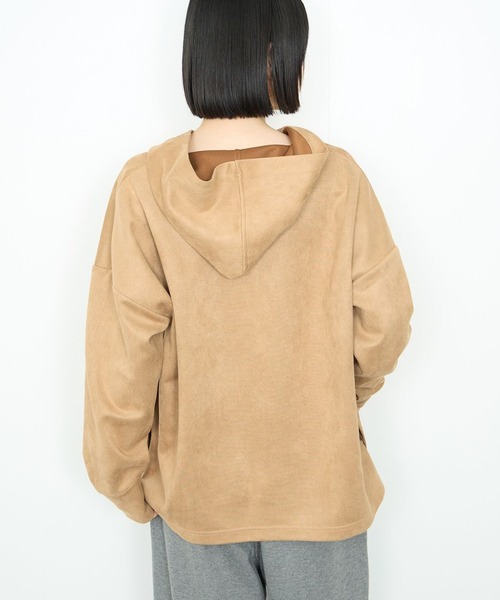 Mac-House（マックハウス）の「起毛ダンボールパーカー（パーカー・レディース・チャコールグレー/アイボリー/キャメル・FREE）」の14枚目の写真