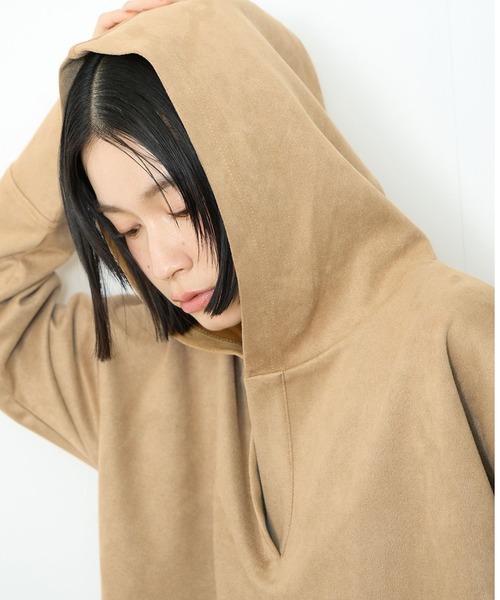 Mac-House（マックハウス）の「起毛ダンボールパーカー（パーカー・レディース・チャコールグレー/アイボリー/キャメル・FREE）」の17枚目の写真