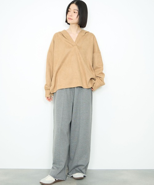 Mac-House（マックハウス）の「起毛ダンボールパーカー（パーカー・レディース・チャコールグレー/アイボリー/キャメル・FREE）」の18枚目の写真