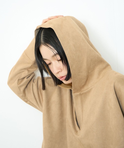 Mac-House（マックハウス）の「起毛ダンボールパーカー（パーカー・レディース・チャコールグレー/アイボリー/キャメル・FREE）」の14枚目の写真