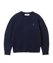 SECONDMONO（セカンドモノローグ）の「Heavyweight Cable Crew Neck Knit [NAVY]_COOSKT040NAVY（ニット/セーター）」