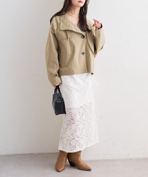 mystic(ミスティック)の「レースミドル スカート(スカート・レディース・ブラック/オフホワイト・FREE)」の13枚目の写真