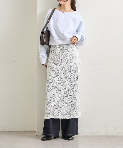 mystic(ミスティック)の「レースミドル スカート(スカート・レディース・ブラック/オフホワイト・FREE)」の16枚目の写真