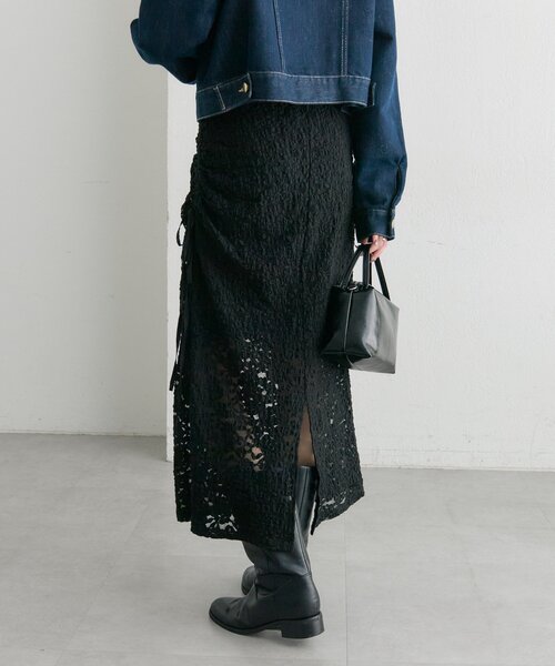 mystic(ミスティック)の「レースミドル スカート(スカート・レディース・ブラック/オフホワイト・FREE)」の21枚目の写真