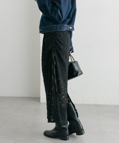 mystic(ミスティック)の「レースミドル スカート(スカート・レディース・ブラック/オフホワイト・FREE)」の20枚目の写真