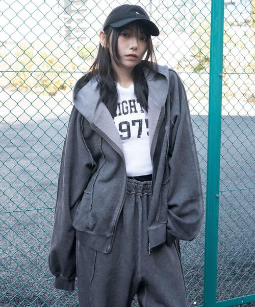 WEGO（ウィゴー）の「WEGO/【26年春夏新作】スウィッチングZIPパーカー（パーカー・メンズ・ネイビー/ブラウン/ピンク/ブラック/ブラック系その他/杢グレー・MEDIUM/LARGE）」の3枚目の写真