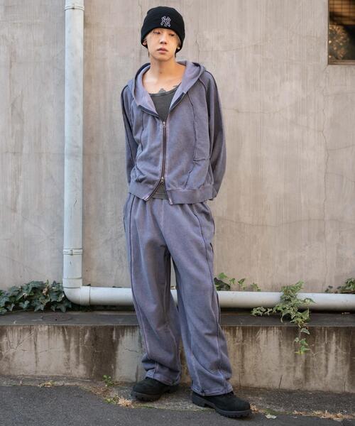 WEGO（ウィゴー）の「WEGO/【26年春夏新作】スウィッチングZIPパーカー（パーカー・メンズ・ネイビー/ブラウン/ピンク/ブラック/ブラック系その他/杢グレー・MEDIUM/LARGE）」の7枚目の写真