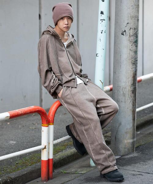 WEGO（ウィゴー）の「WEGO/【26年春夏新作】スウィッチングZIPパーカー（パーカー・メンズ・ネイビー/ブラウン/ピンク/ブラック/ブラック系その他/杢グレー・MEDIUM/LARGE）」の8枚目の写真