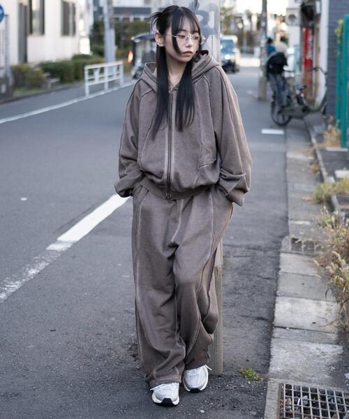 WEGO（ウィゴー）の「WEGO/【26年春夏新作】スウィッチングZIPパーカー（パーカー・メンズ・ネイビー/ブラウン/ピンク/ブラック/ブラック系その他/杢グレー・MEDIUM/LARGE）」の9枚目の写真