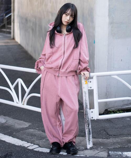 WEGO（ウィゴー）の「WEGO/【26年春夏新作】スウィッチングZIPパーカー（パーカー・メンズ・ネイビー/ブラウン/ピンク/ブラック/ブラック系その他/杢グレー・MEDIUM/LARGE）」の11枚目の写真