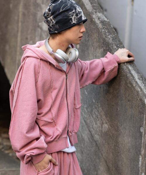 WEGO（ウィゴー）の「WEGO/【26年春夏新作】スウィッチングZIPパーカー（パーカー・メンズ・ネイビー/ブラウン/ピンク/ブラック/ブラック系その他/杢グレー・MEDIUM/LARGE）」の14枚目の写真