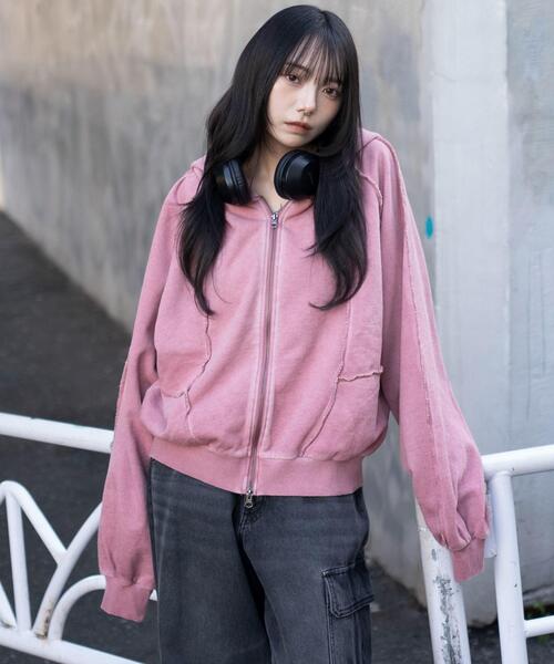 WEGO（ウィゴー）の「WEGO/【26年春夏新作】スウィッチングZIPパーカー（パーカー・メンズ・ネイビー/ブラウン/ピンク/ブラック/ブラック系その他/杢グレー・MEDIUM/LARGE）」の21枚目の写真