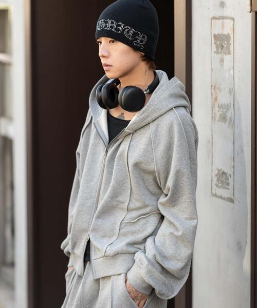 WEGO（ウィゴー）の「WEGO/【26年春夏新作】スウィッチングZIPパーカー（パーカー・メンズ・ネイビー/ブラウン/ピンク/ブラック/ブラック系その他/杢グレー・MEDIUM/LARGE）」の12枚目の写真