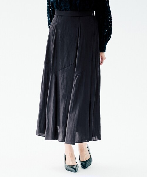 洗える/セレモニーにも/後ろウエストゴム】ロングスカート（スカート