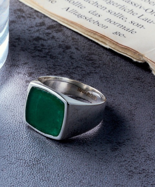 MAISON CLUB(メゾンクラブ)の「【MAISON CLUB】Silver925 KAY Ring /Various Stone Series/カイリング シルバー925 KUN(リング・メンズ・ブラック/ベージュ/グリーン系その他2/ブルー系その他2/ブルー系その他3/グリーン系1/ブルー系4/レッド/ブラウン/ホワイト/サックスブルー/マルチ/イエロー/ブルー/グリーン・17/ 19/21)」の7枚目の写真