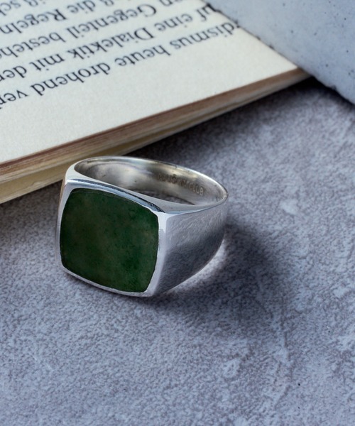 MAISON CLUB(メゾンクラブ)の「【MAISON CLUB】Silver925 KAY Ring /Various Stone Series/カイリング シルバー925 KUN(リング・メンズ・ブラック/ベージュ/グリーン系その他2/ブルー系その他2/ブルー系その他3/グリーン系1/ブルー系4/レッド/ブラウン/ホワイト/サックスブルー/マルチ/イエロー/ブルー/グリーン・17/ 19/21)」の6枚目の写真