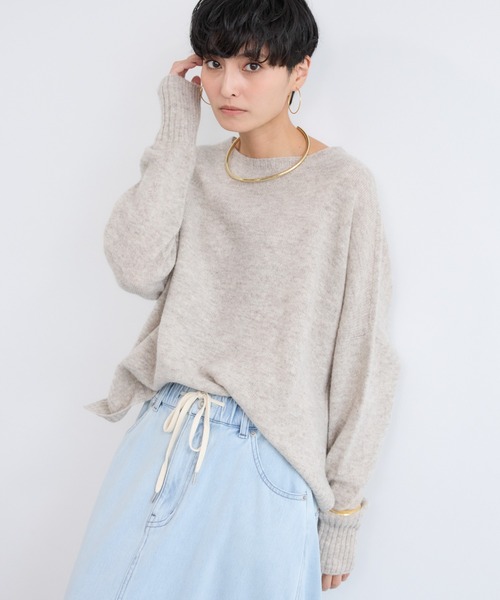 BARNYARDSTORM（バンヤードストーム）の「BARNYARDSTORM /  ホールガーメントボートニット（ニット/セーター・レディース・モカ/ベージュ・FREE）」の21枚目の写真