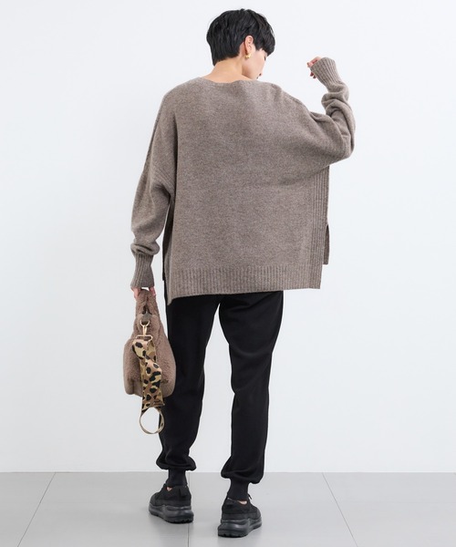 BARNYARDSTORM（バンヤードストーム）の「BARNYARDSTORM /  ホールガーメントボートニット（ニット/セーター・レディース・モカ/ベージュ・FREE）」の9枚目の写真