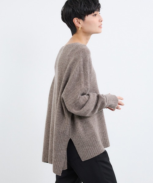 BARNYARDSTORM（バンヤードストーム）の「BARNYARDSTORM /  ホールガーメントボートニット（ニット/セーター・レディース・モカ/ベージュ・FREE）」の14枚目の写真