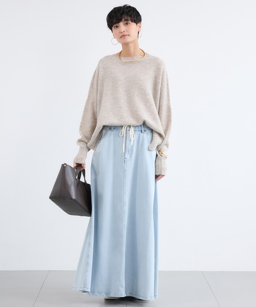 BARNYARDSTORM（バンヤードストーム）の「BARNYARDSTORM /  ホールガーメントボートニット（ニット/セーター・レディース・モカ/ベージュ・FREE）」の5枚目の写真